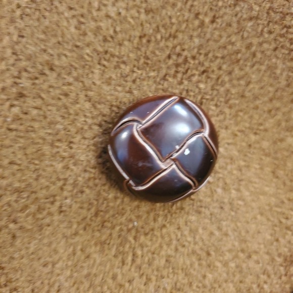 Vintage Stephane Mathews II Tan Green Wool Blend Coat Womens XL 80's Two Tone - Picture 7 of 10